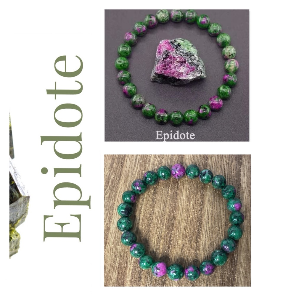 🐘🐘 Epidote Natural Stone Heart Chakra Bracelet